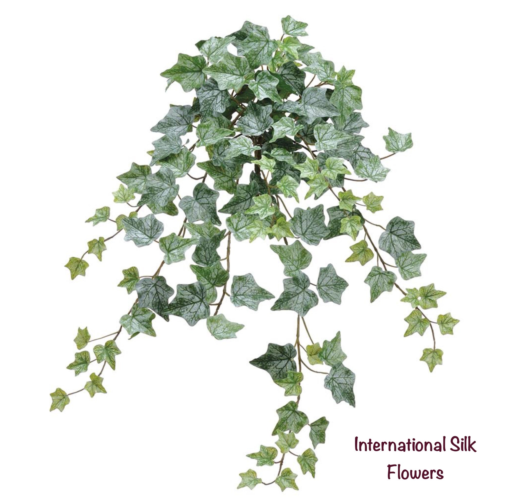 artificial ivy hanging plant Los Angeles Wholesaler | 28" Artificial Ivy Hanging Bush ( PBI240- GR/FS )- International Silk Flowers