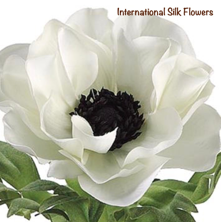 17" Silk Anemone Spray ( FSA801-CR/BK )