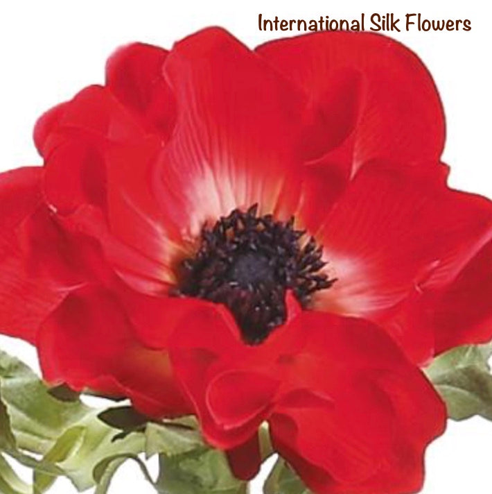 17" Silk Anemone Spray ( FSA801-Red )