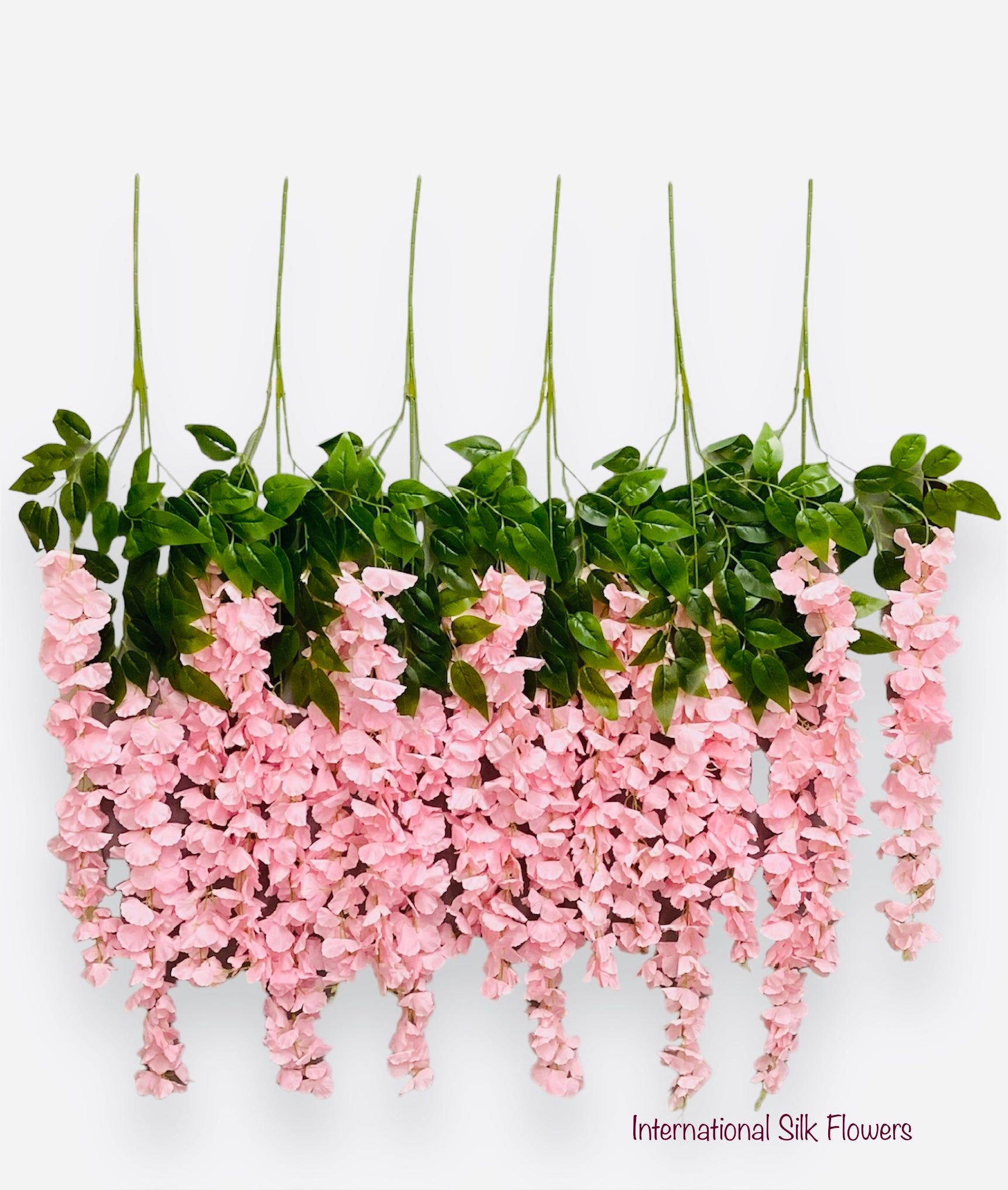 hanging wisteria plant Los Angeles Wholesaler | 42'' Hanging Wisteria ( INT1226-#2 Baby Pink) - International Silk Flowers