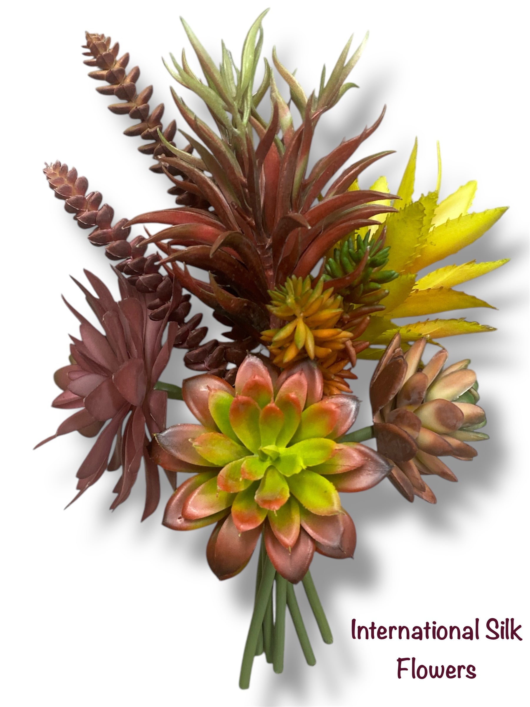 faux succulent bouquet Los Angeles Wholesaler | 12" Faux Succulent Bouquet ( 81098 )- International Silk Flowers