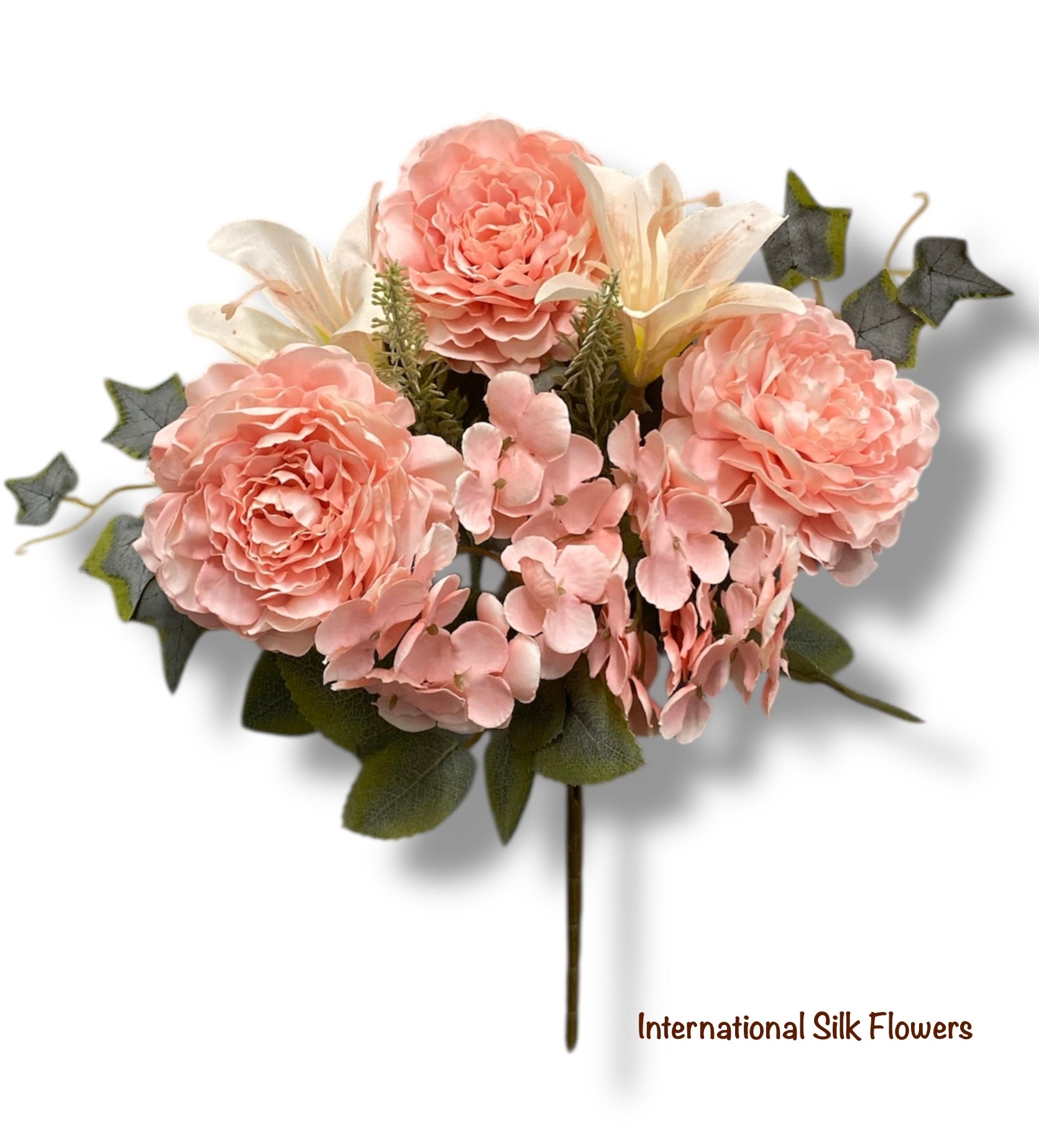 12'' Peony Hydrangea Bush ( J05080-Pink )