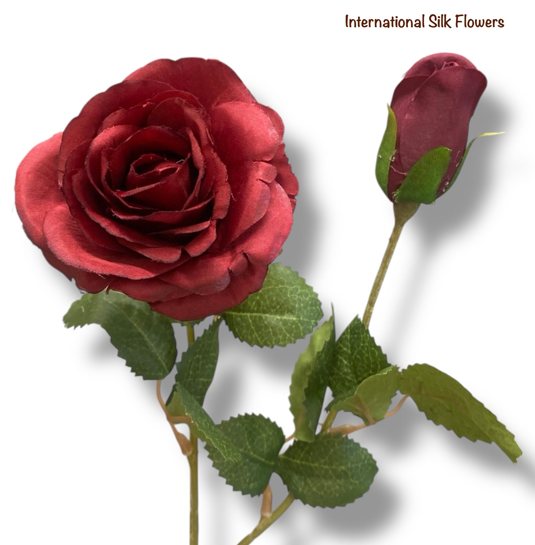 27.5'' Single Open Rose ( INT2326-Burgundy )