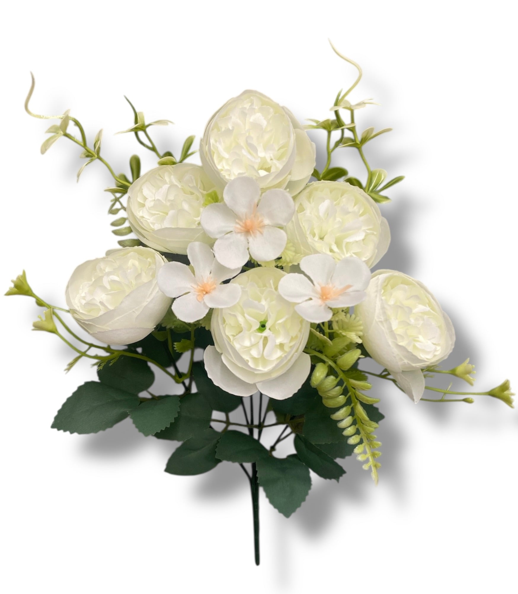 14'' Small Peony Bush ( LGL24432-#4 Pure White )