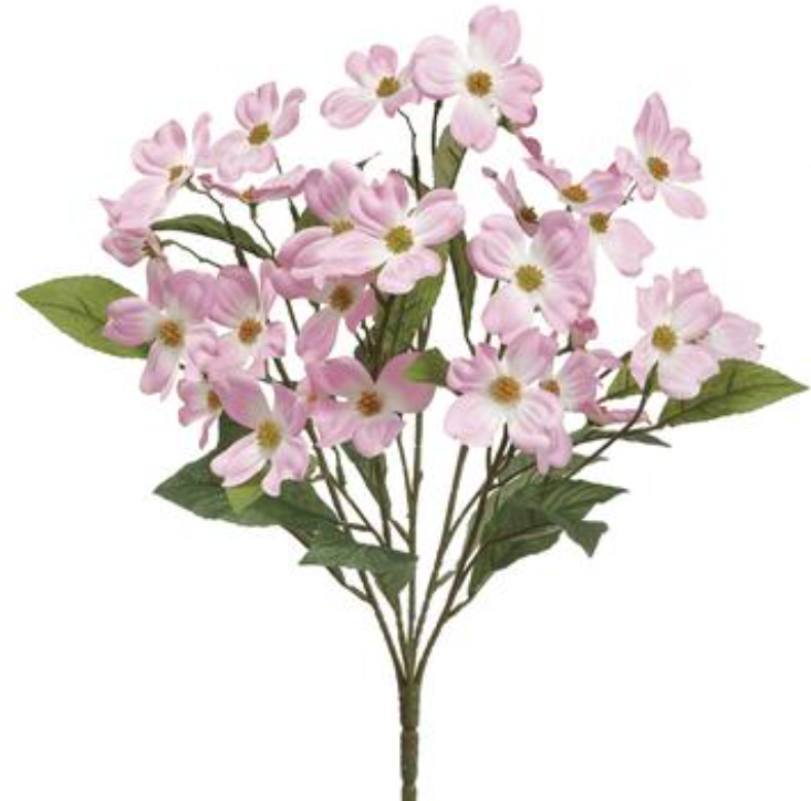 19.5” Artificial Dogwood Bush ( FBD256PK ) INTERNATIONAL SILK