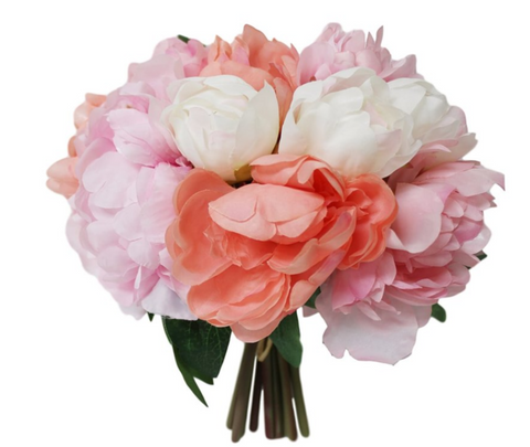 10" Silk Peony Bouquet ( VIY5740-2Tone Pink )