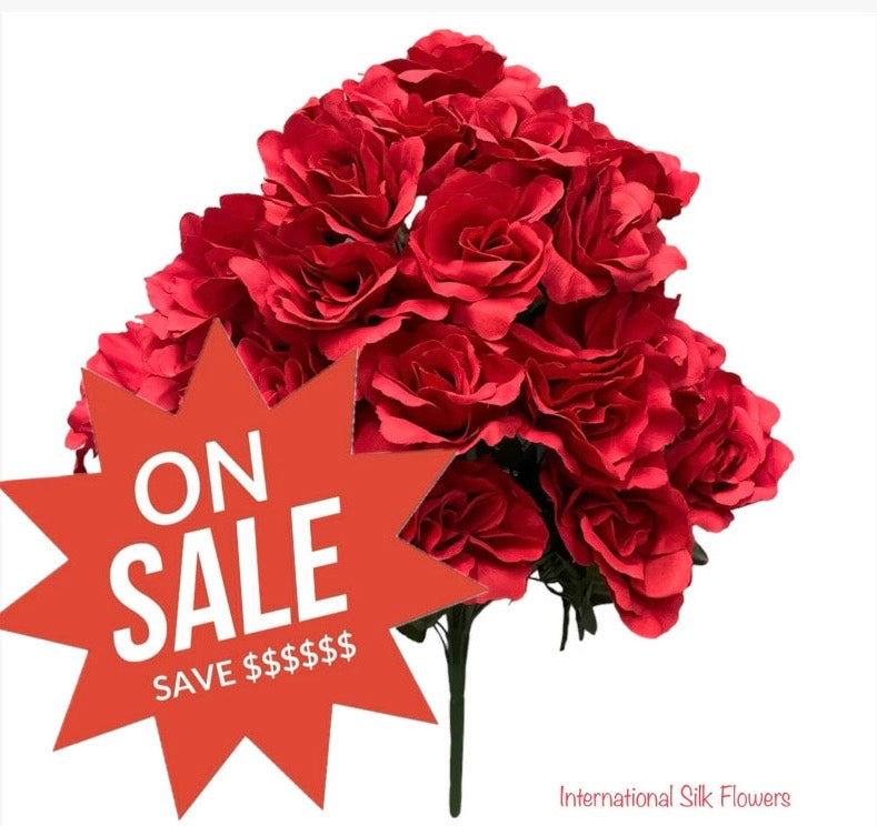 25'' Rose Bush ( INT637-Red/ Black )