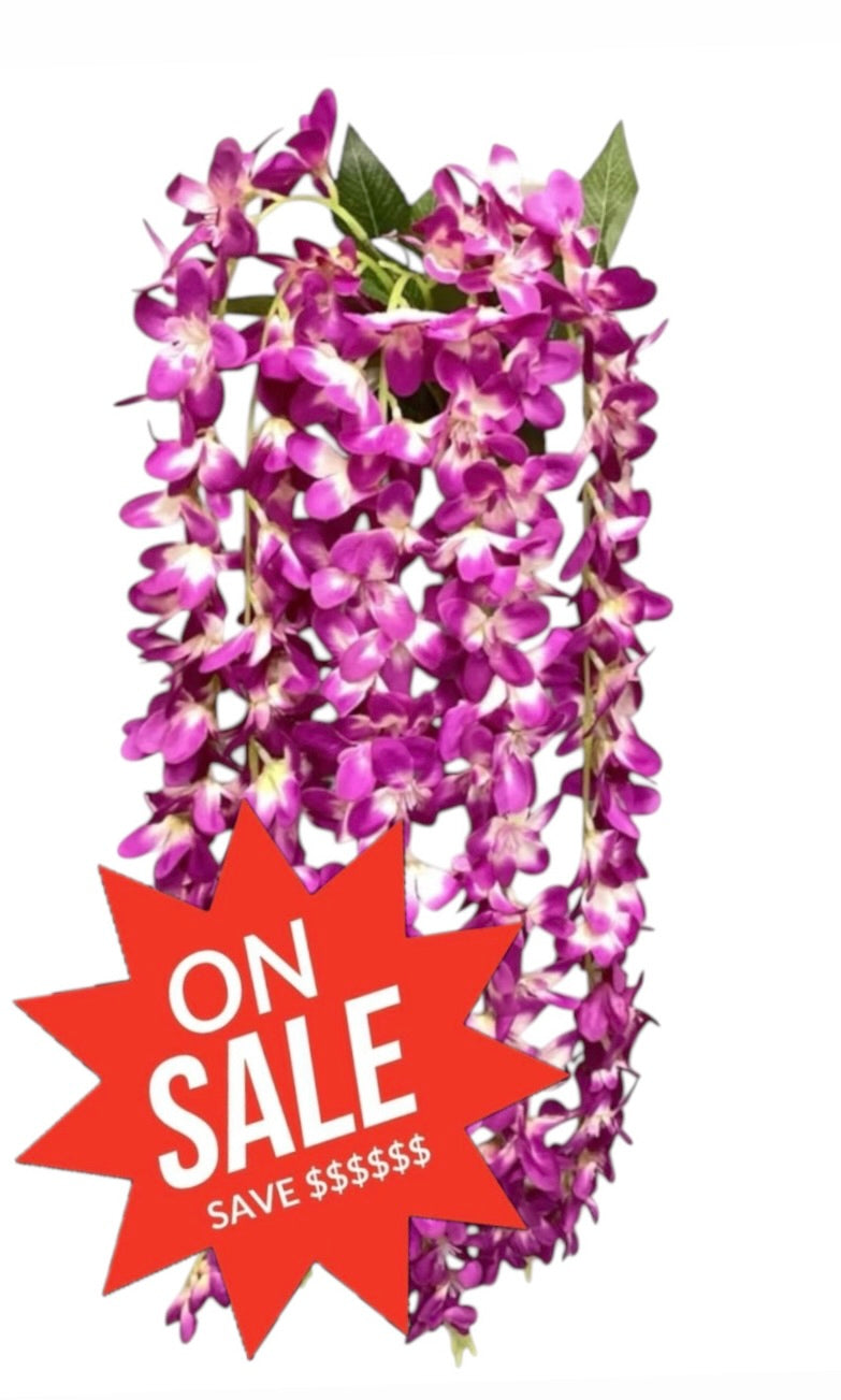 32'' Hanging Orchid Bush ( INT5130-#1 Fuchsia )