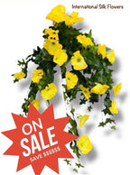 27'' MORNING GLORY HANGING BUSH ( 30563-Yellow )