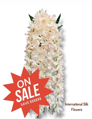 32'' Hanging Orchid Bush ( INT5130-Cream/Pink ) H5TJ30