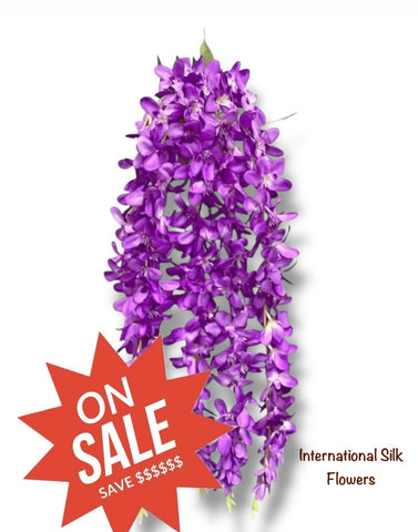 32'' Hanging Orchid Bush ( INT5130-Lavender )