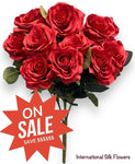 18'' Open Rose Bush ( INT-663-#16 Pure Red )