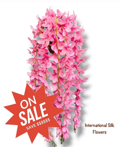 32'' Hanging Orchid Bush ( INT5130-2T/Pink )
