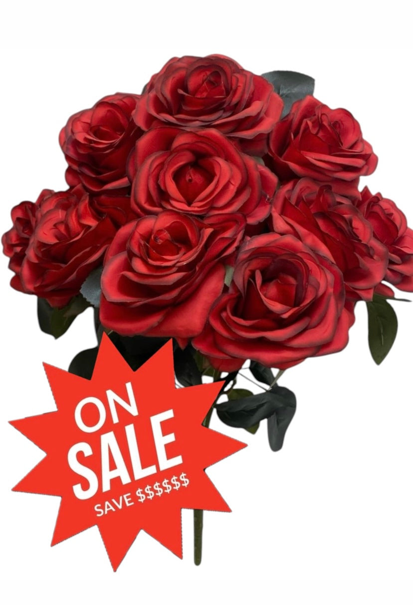 19'' Deluxe Rose Bush ( B1024N- #5Red Black ) AN10004