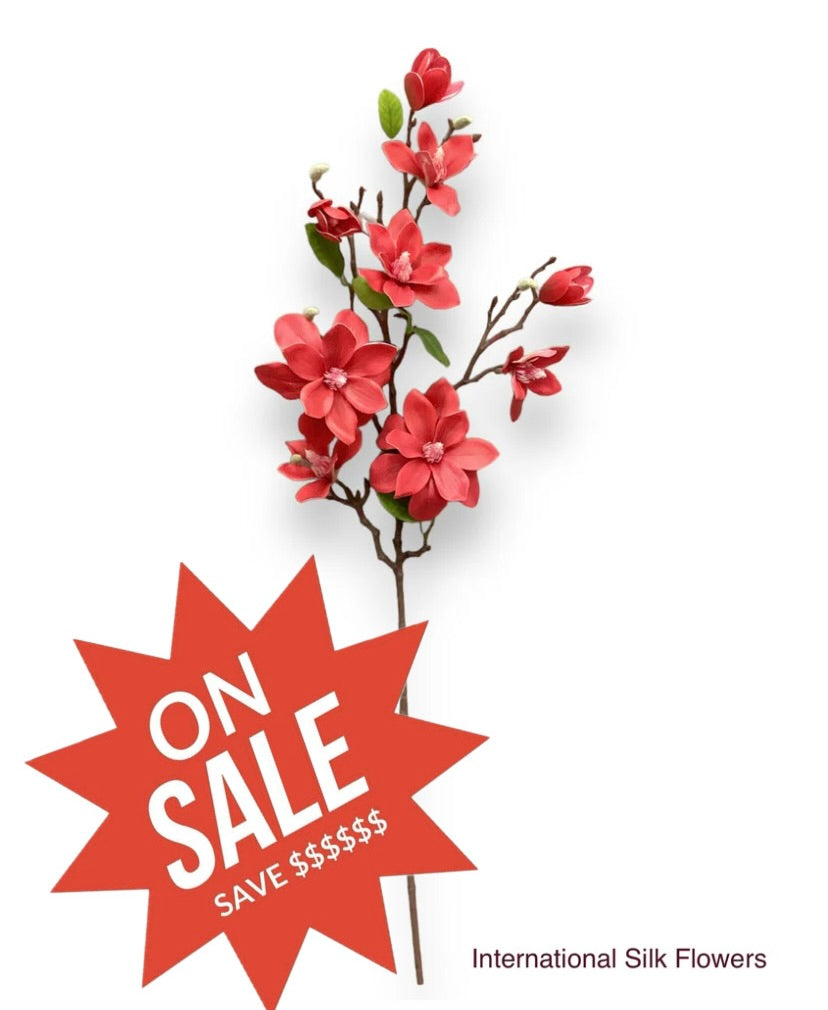 32'' Real Touch Magnolia Spray ( J09004-Red )