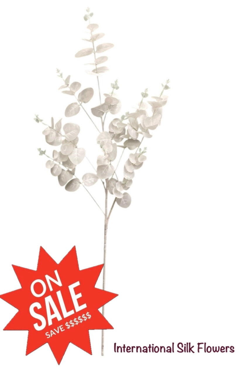 37'' EUCALYPTUS SPRAY ( SS001-White )