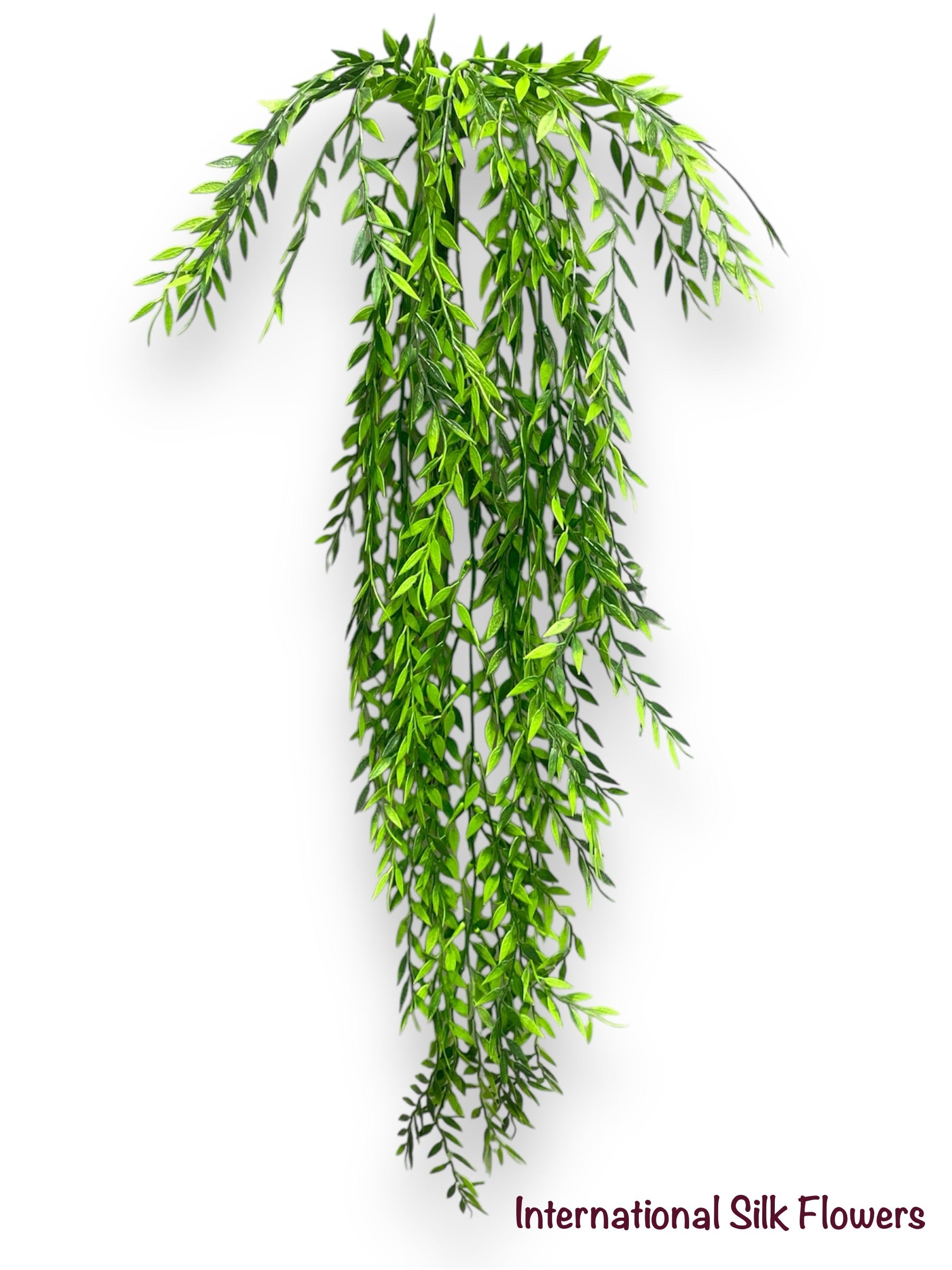 35" Plastic Hanging Greenery Bush ( PH15613 )