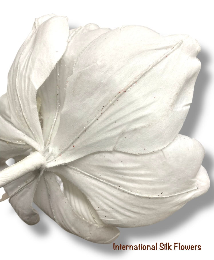 25'' Christmas Single Magnolia Spray ( GF2276-WH )
