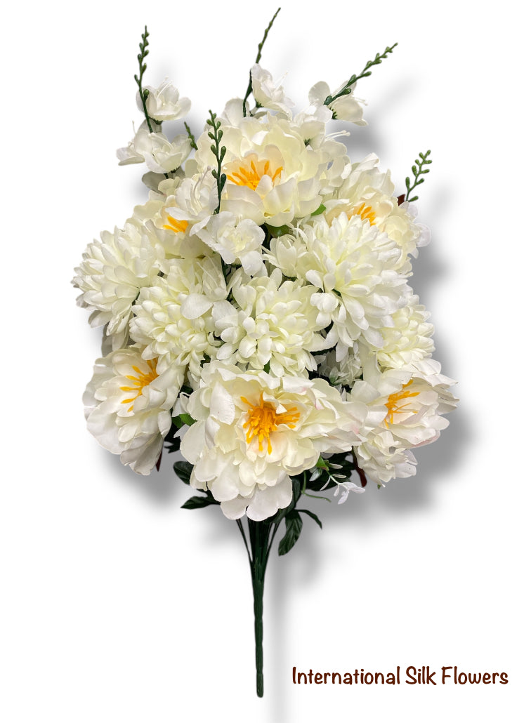 26'' Peony/Mum/Gladiolus Bush ( CW8041-CR )