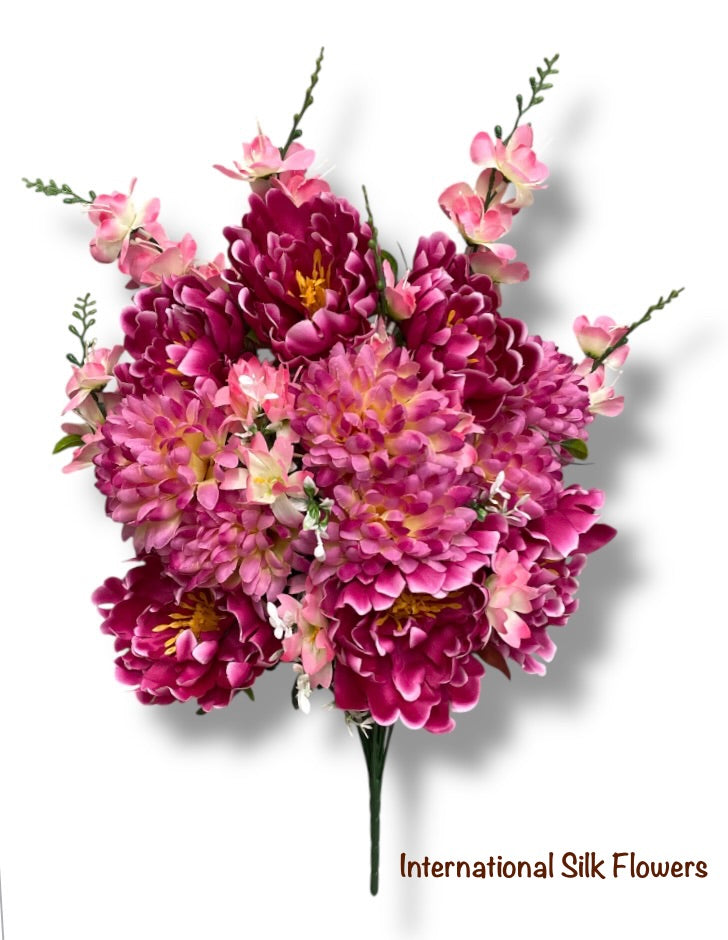 26'' Peony/Mum/Gladiolus Bush ( CW8041-MG/COM )