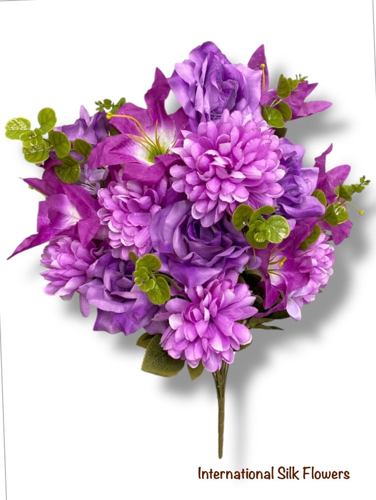 24'' Rose/Mum/Lily Bush ( 229015-PP/LV )