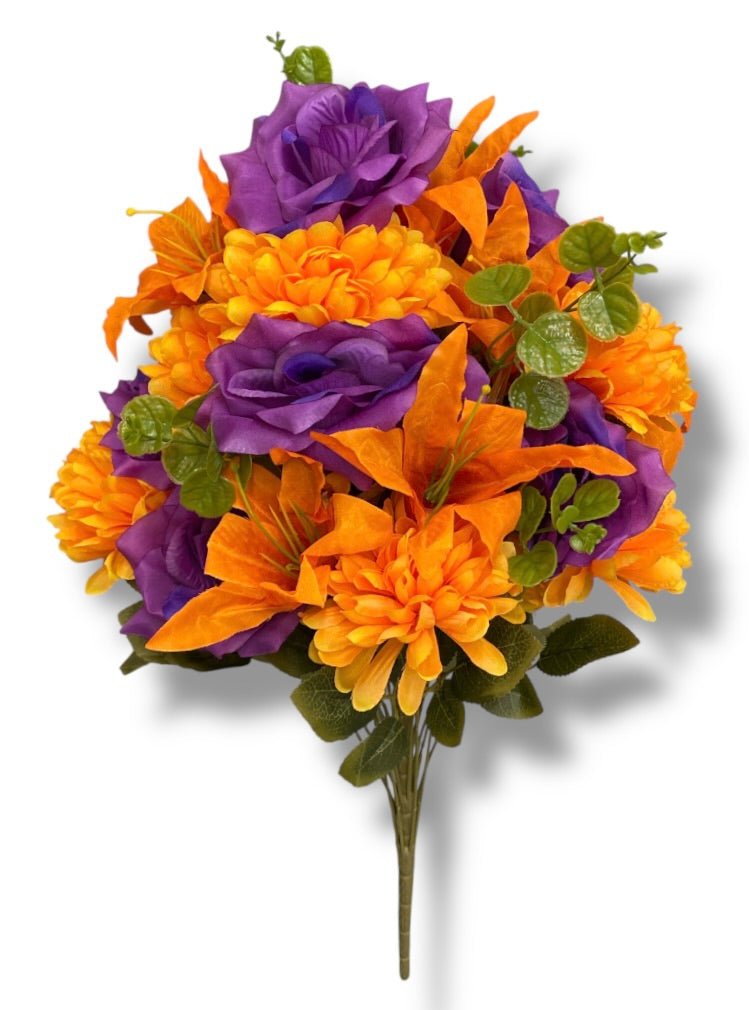 24'' Rose/Mum/Lily Bush ( 229015-PP/OR )