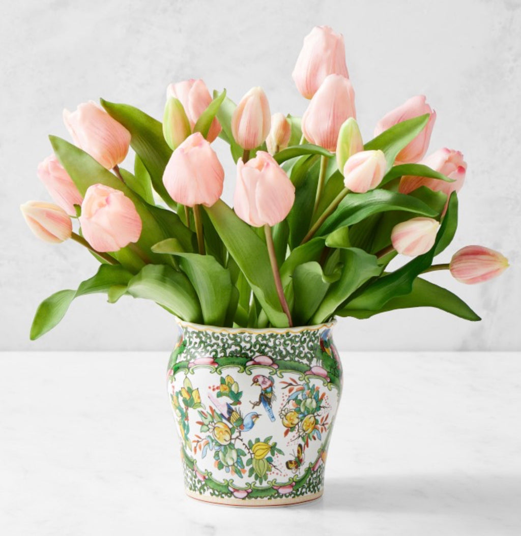 16'' Real Touch Tulip Bush ( RX-Y1001-#6 Pink )