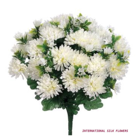 15'' Faux Mum Bush ( FBM514-CREAM )