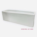 4'' LONG RECTANGLE VASE ( CBR1244-WHITE )