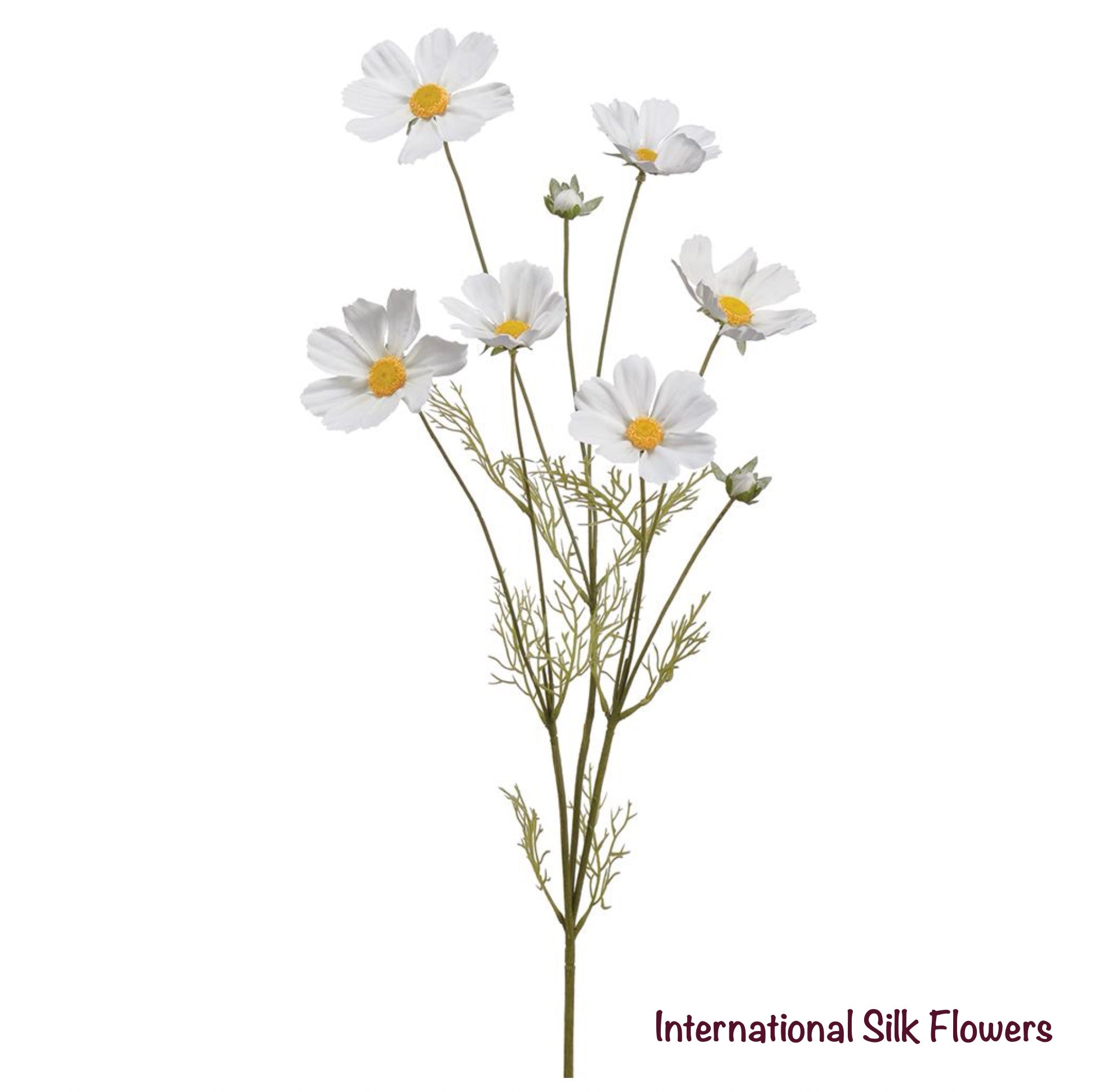 36”  Faux Cosmos Spray ( FSC110-White )