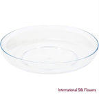 6'' Plastic Flower Plate ( 6'' Clear Dish )