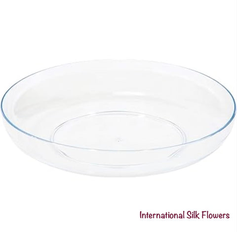 9'' Plastic Flowers Plate ( 9'' Clear Dish )