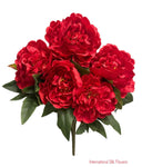 17'' Silk Peony Bush ( FBP791-Red )