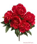 17'' Silk Peony Bush ( FBP791-Red )