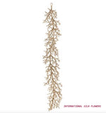 5' Iced/Glittered Plastic Twig Garland ( XAG065-GOLD )