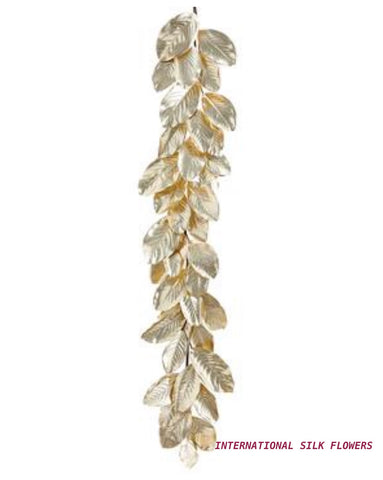 6' Metallic Magnolia Leaf Garland ( XDG773-CN )