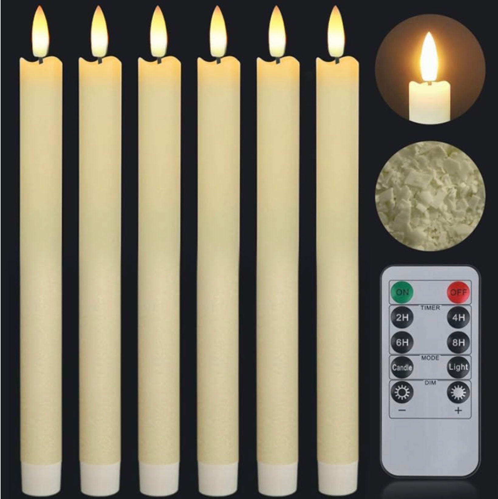 9.64'' Led Window Taper Candles ( X002BU1QS3 )