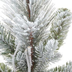 17" Snowed Pine Cone/Mixed Pine Spray ( YS7006-WH/GR )
