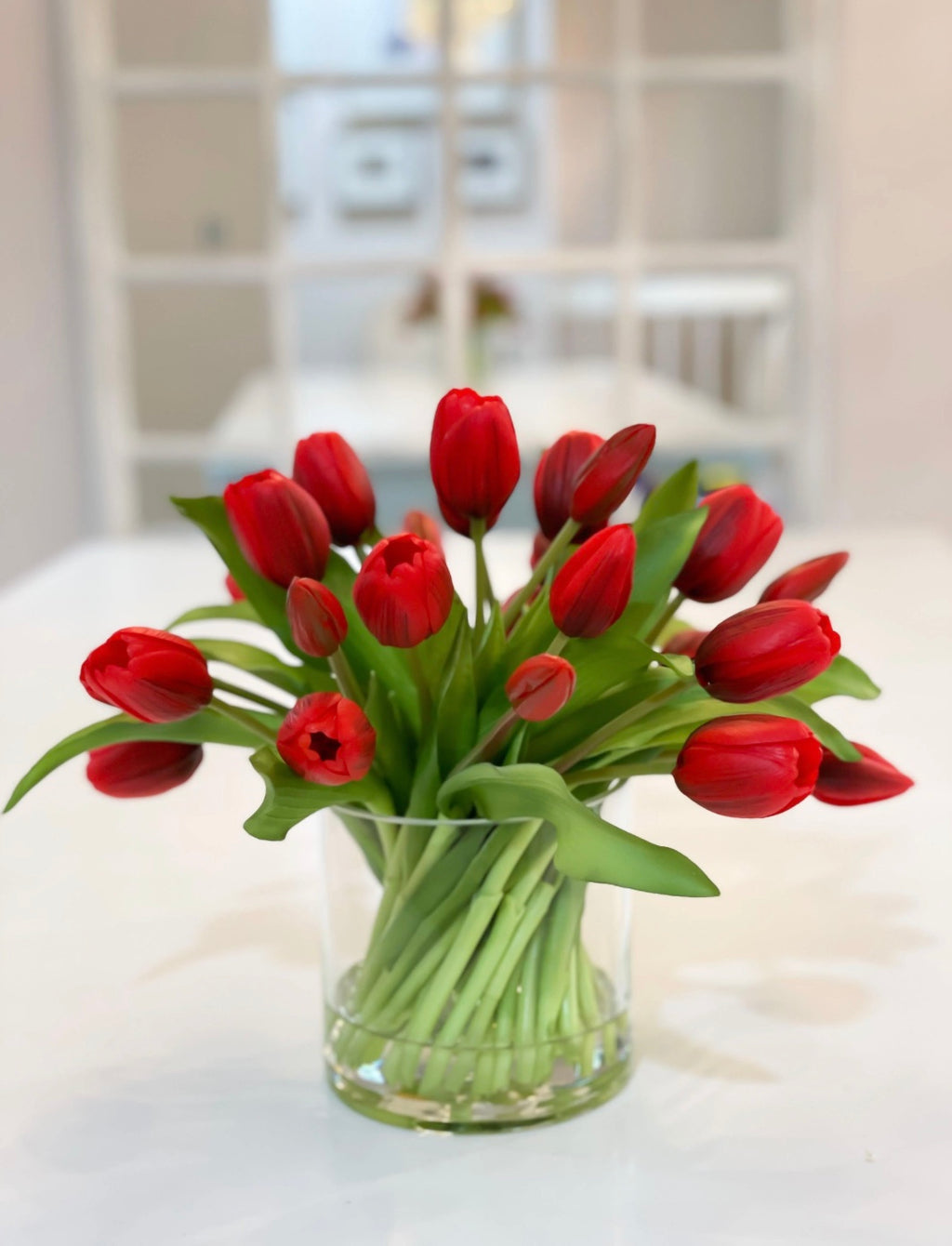 16'' Real Touch Tulip Bush ( RX-Y1001-#2 Red )