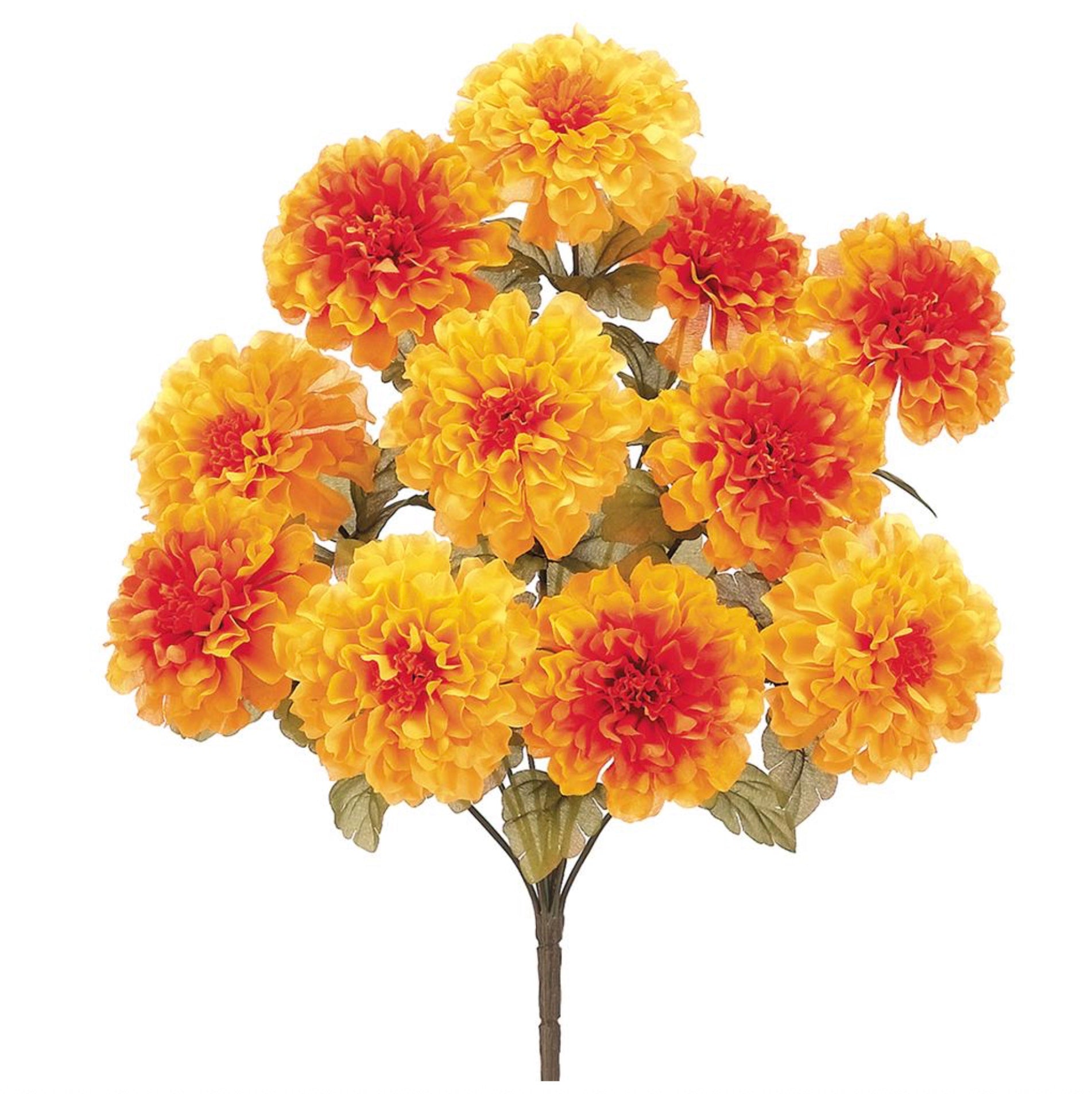 17.5'' Marigold Flower Bush ( FBM196-YELLOW/GO)