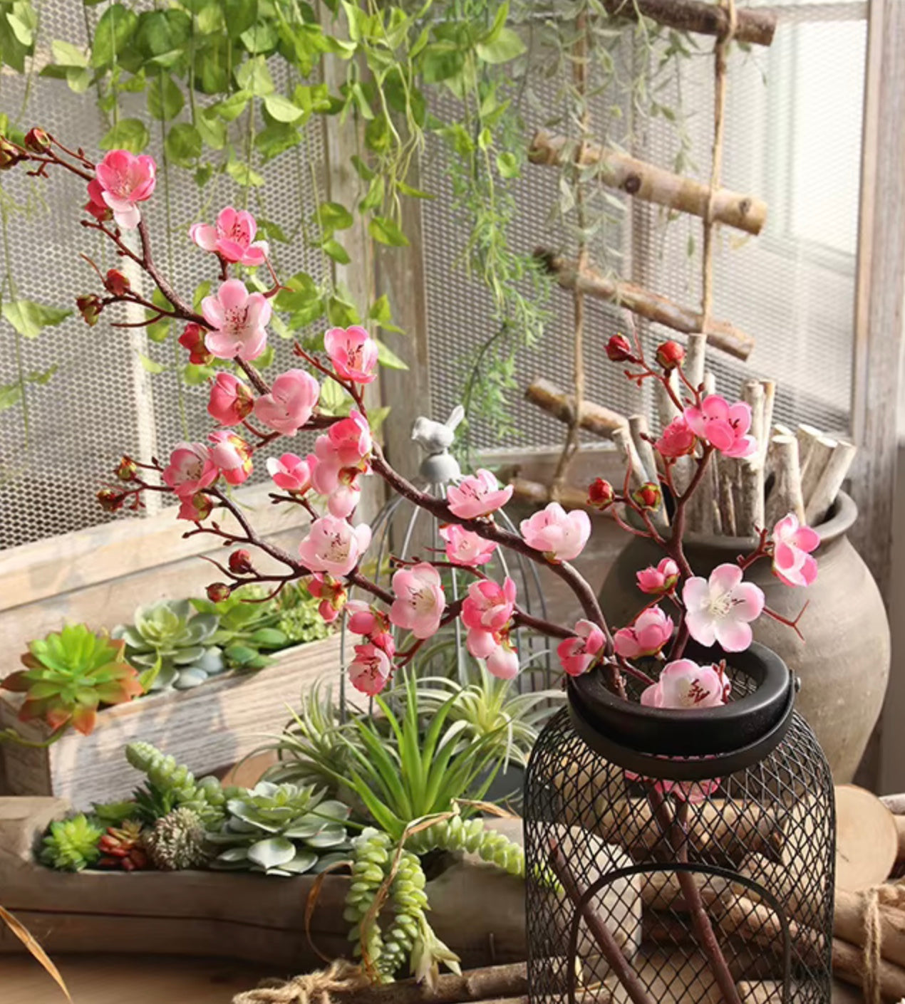 45.5" Peach Blossom Spray (  FP2033-Pink )