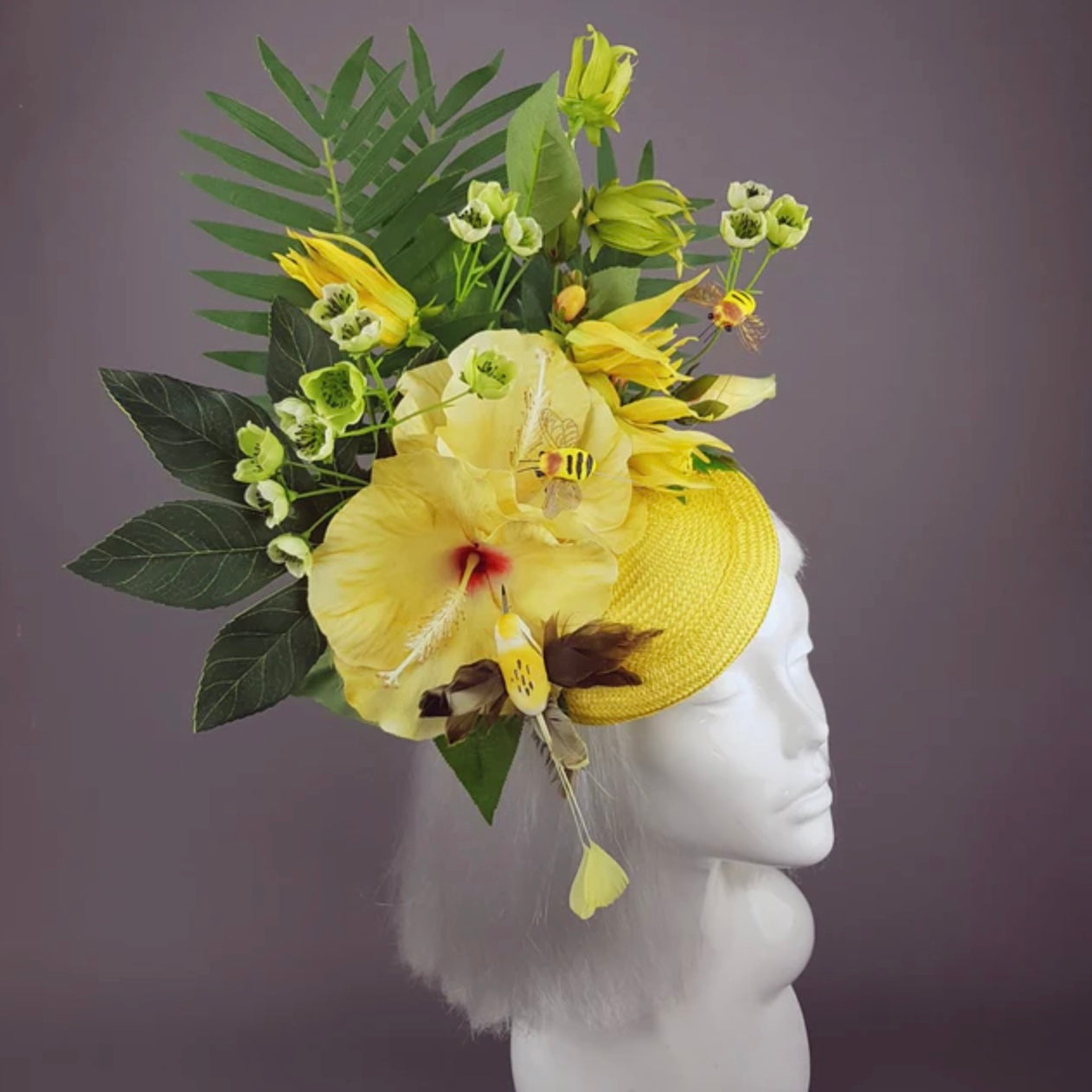 31'' HIBISCUS SPRAY ( FSH753-YE )