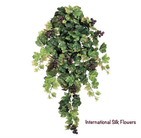 30'' Grape Leaf Hanging Bush ( PBW916-GR )
