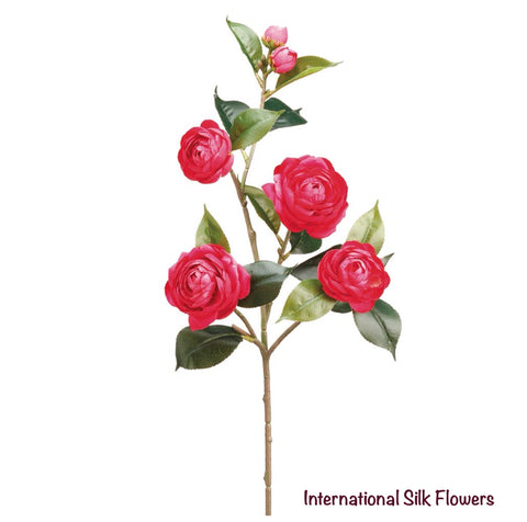 29.5” Faux Camellia Spray (  FSC109-Beauty )