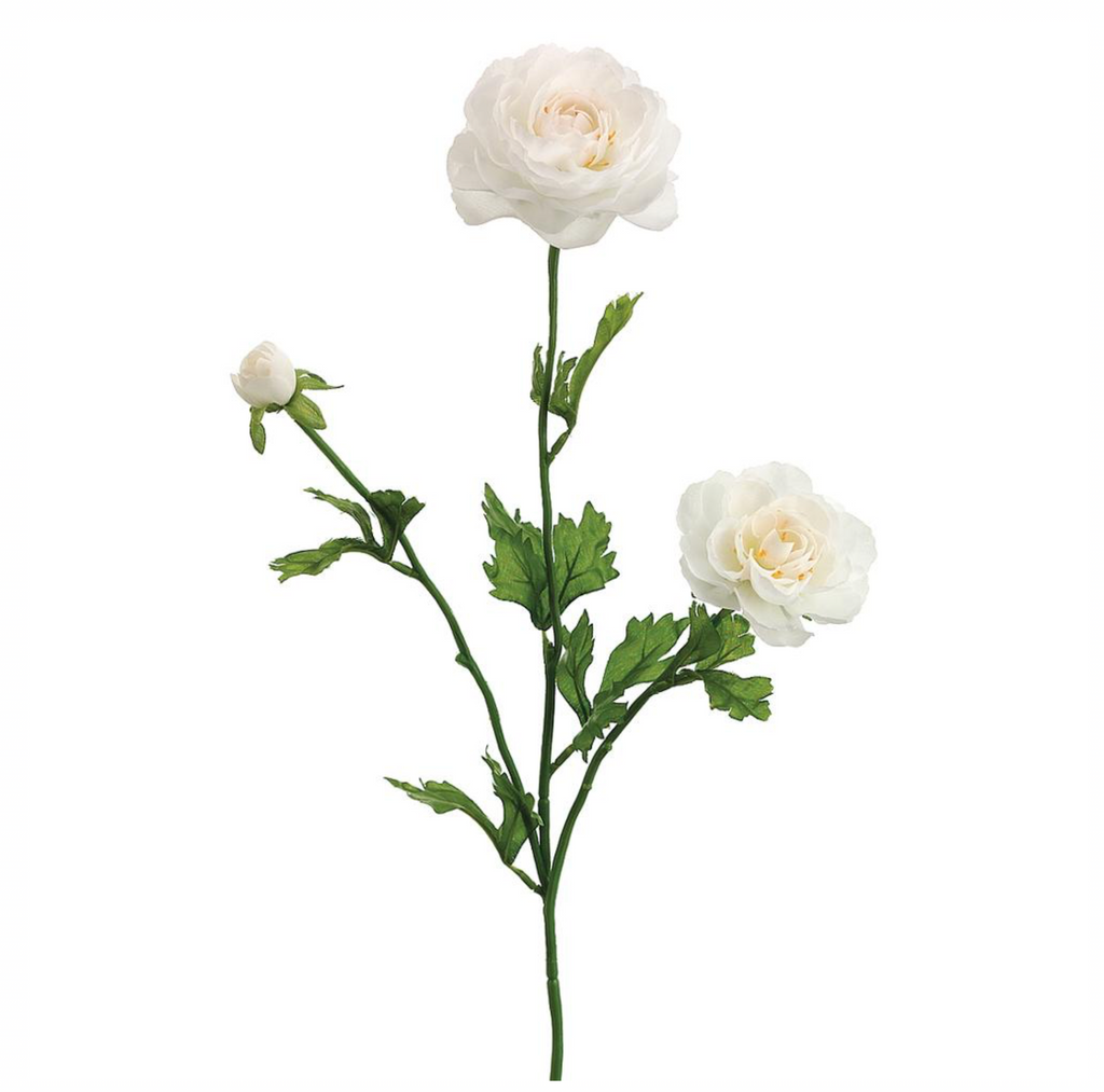 27” Faux Ranunculus Spray ( FSR502-CR )