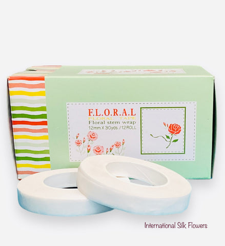 12mm Floral Stem Wrap Tape ( 8560-White )