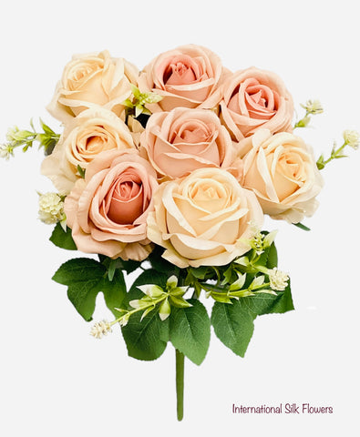 16.5” Gypso Rose Bush ( TY1308-Blush/Champagne ) 192065
