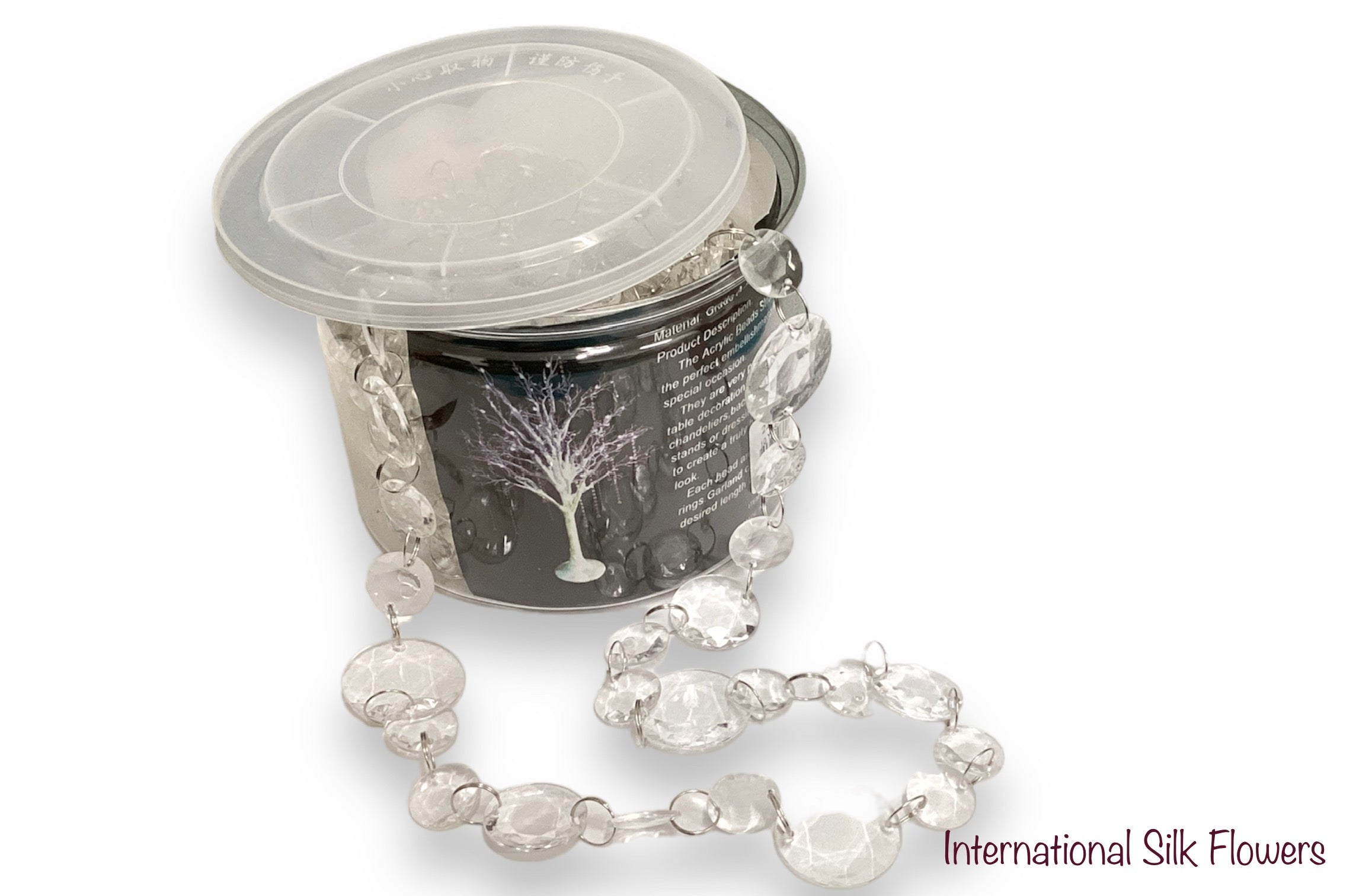 Round Acrylic Beads Strand ( 2239-Clear )