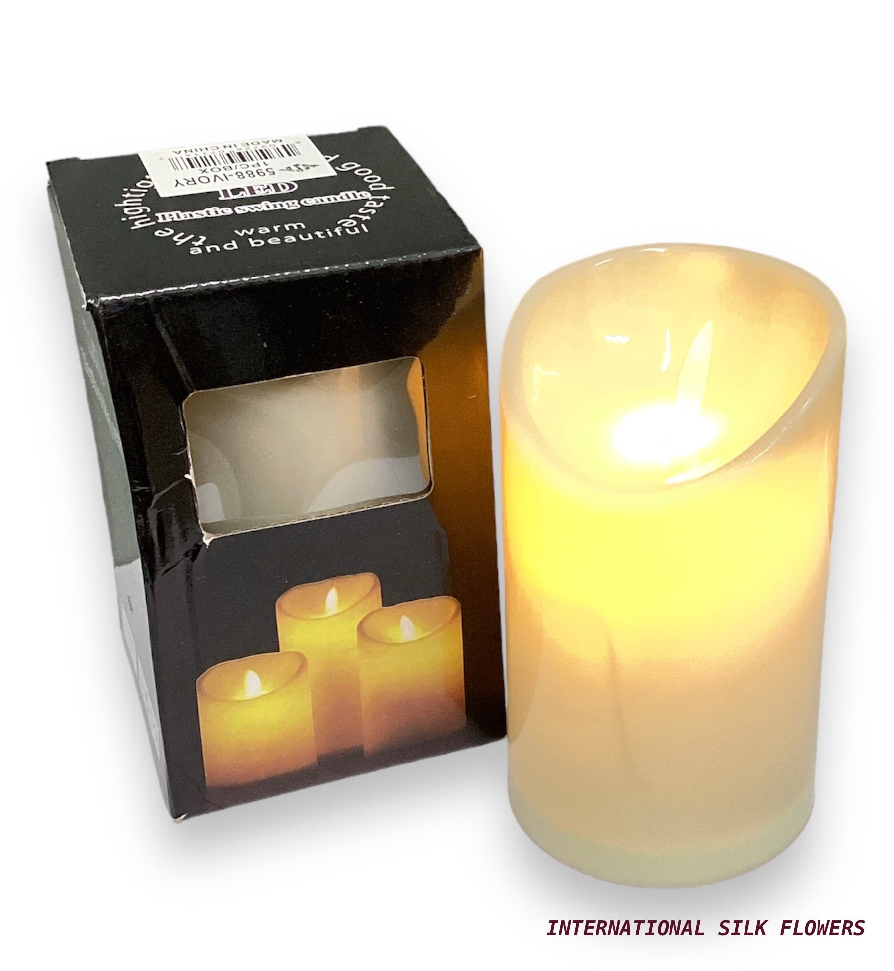 5'' Plastic Swing Candle ( 5988-Ivory ) – International Silk Flowers