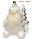 12'' Santa Holding Tree ( XSS515-WH/SI )